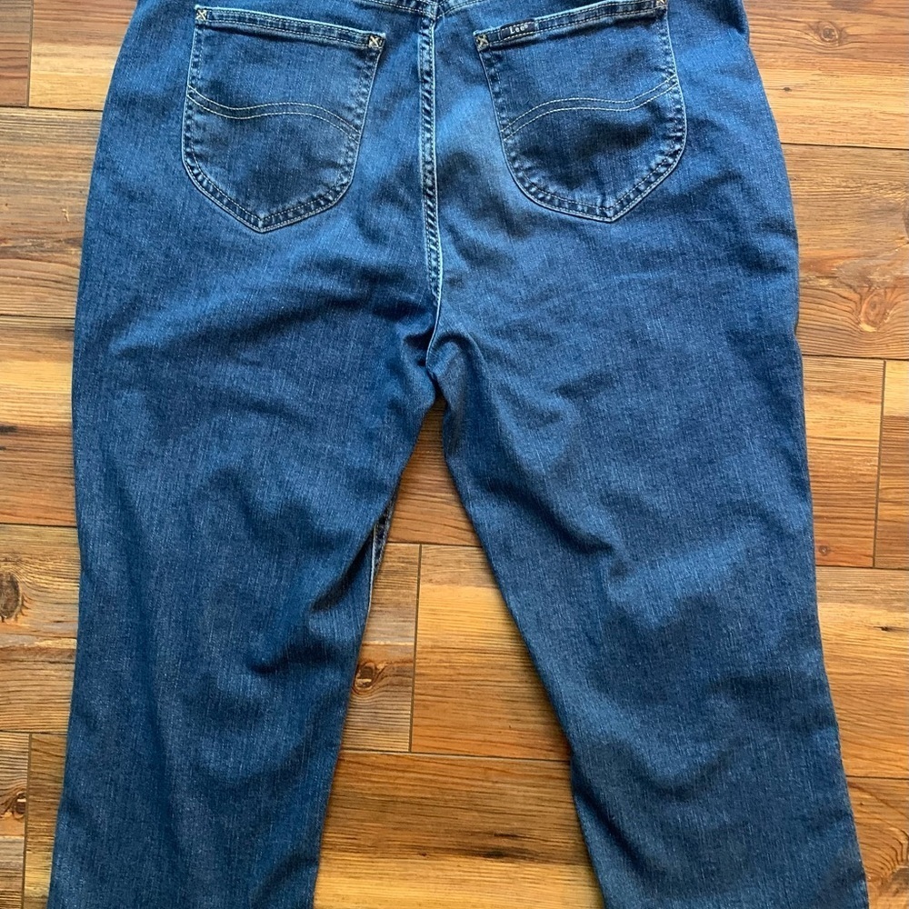 Vintage Y2K Lee Capri Jeans Size 12 32" Waist Denim Pants Womens - Picture 11 of 12